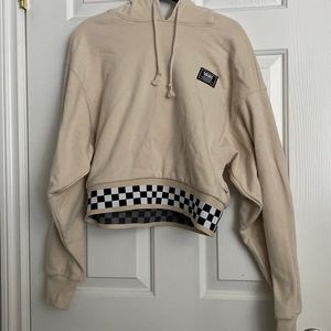 Vans NWOT beige checkered hoodie